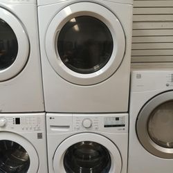 SET WASHER AND DRYER LG WHITE ✨️ STACKABLE-SIDE BY SIDE ✨️
