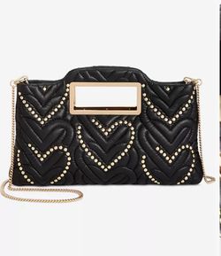 I.N.C. International Concepts Juditth Studded Heart Quilted Bag