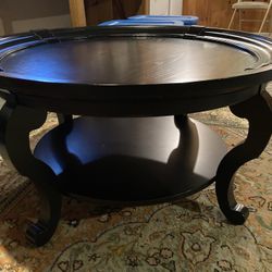 Distressed Black Coffee Table 