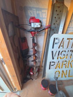 Gas powered 6 in post hole auger