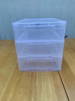 Desktop 3 Drawer Clear Organizer