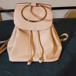 Light Pink Lauren Conrad O-Ring Drawstring Backpack, New