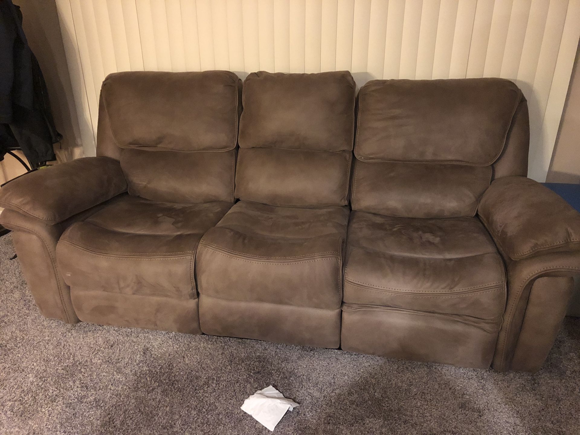 Couch and recliner.