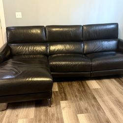 Hoffman Leather Power Reclining Sectional