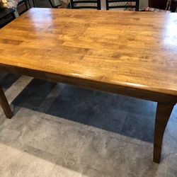 Solid wood dining table and 4 chairs