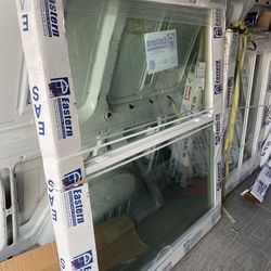 2x) 52 3/4 x 63 3/4 LARGE IMPACT INSULATED LOW-e GLASS WINDOWS