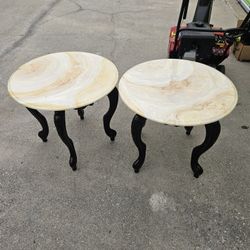 Marble end tables