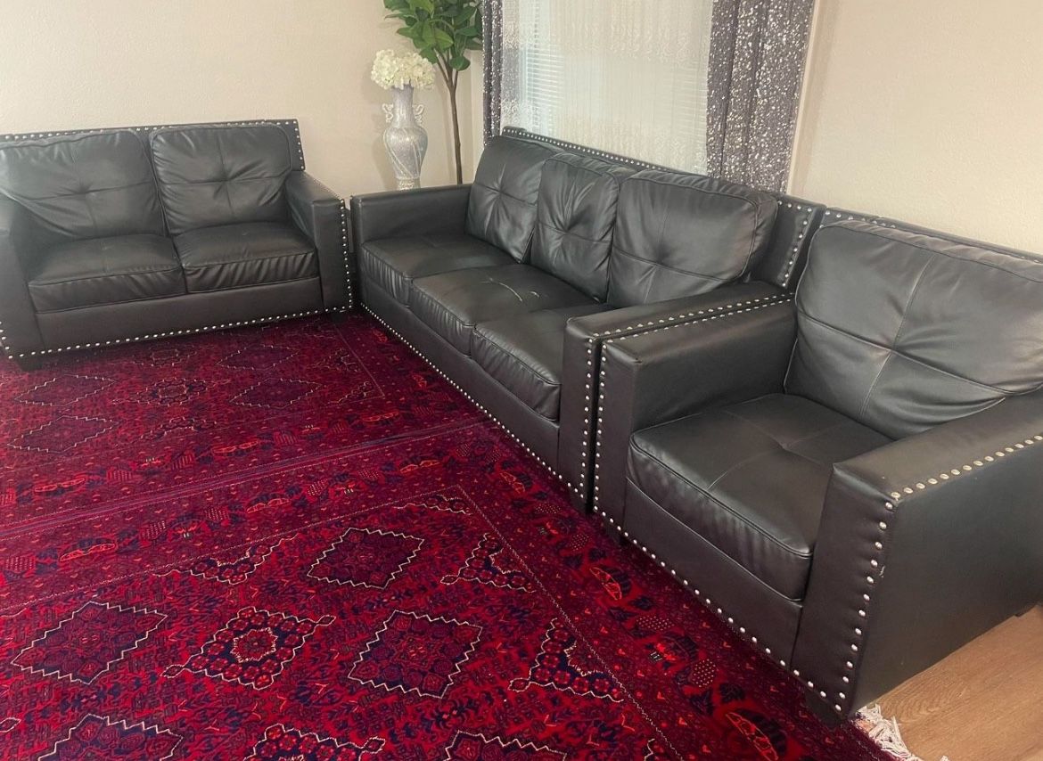 Black Leather Couch