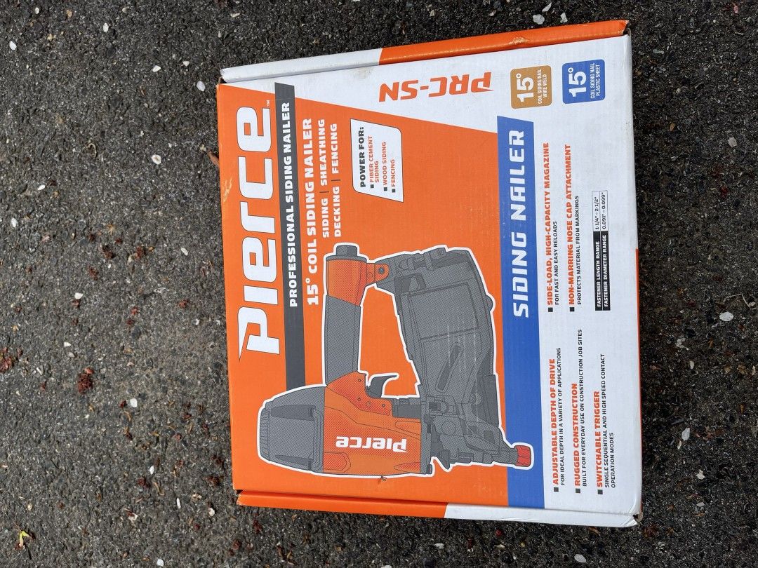 New Pierce 15 inch Siding nailer ..1/2 Price