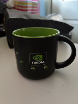 New 11oz NVIDIA Robot Coffee Mug Black Green Ceramic Cup Tech Collectible Cup Brand new and never used. * Black ceramic mug with a vibrant green inte