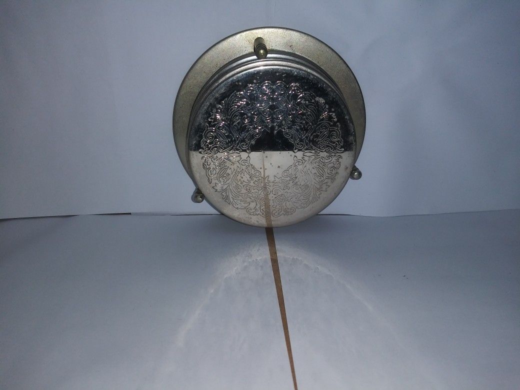 Silver plated table saucers