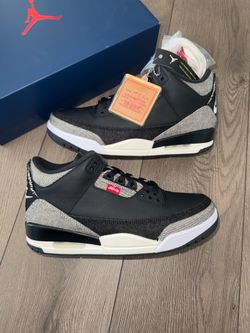 Jordan 3 black Levis size 9