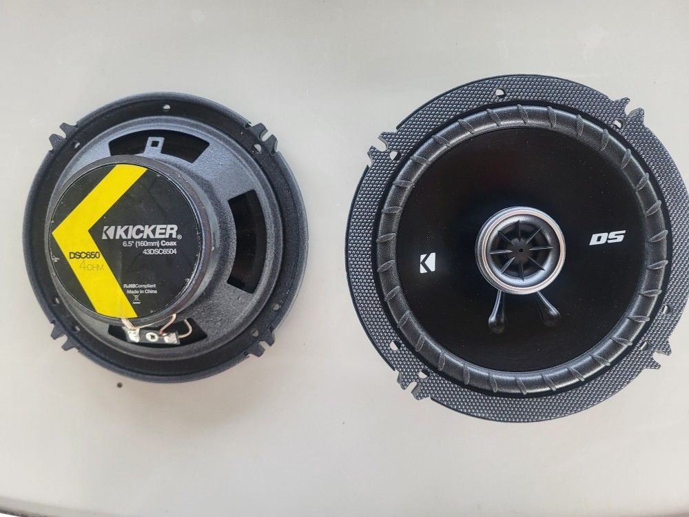43DSC6504 KICKER 6.5-Inch (160-165mm) Coaxial Speakers, 4-Ohm
