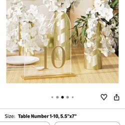 Party Wedding Table Numbers 1-30