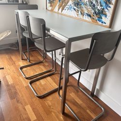 Room & Board Parsons Bar-Height Dining Table & 4 RH Chairs
