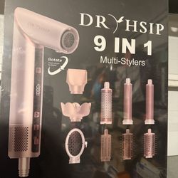 in 1 Wrap Air Hair Styler & Blow Dryer Brush - 110,000 RPM High-Speed, Foldable Ionic Hot Air Styler for Fast Drying, Volumizing & Curling, Multi-Styl