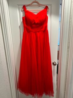 Red Formal Ball Gown – Size 16 – Custom Lace-Up Corset Back – Worn Once