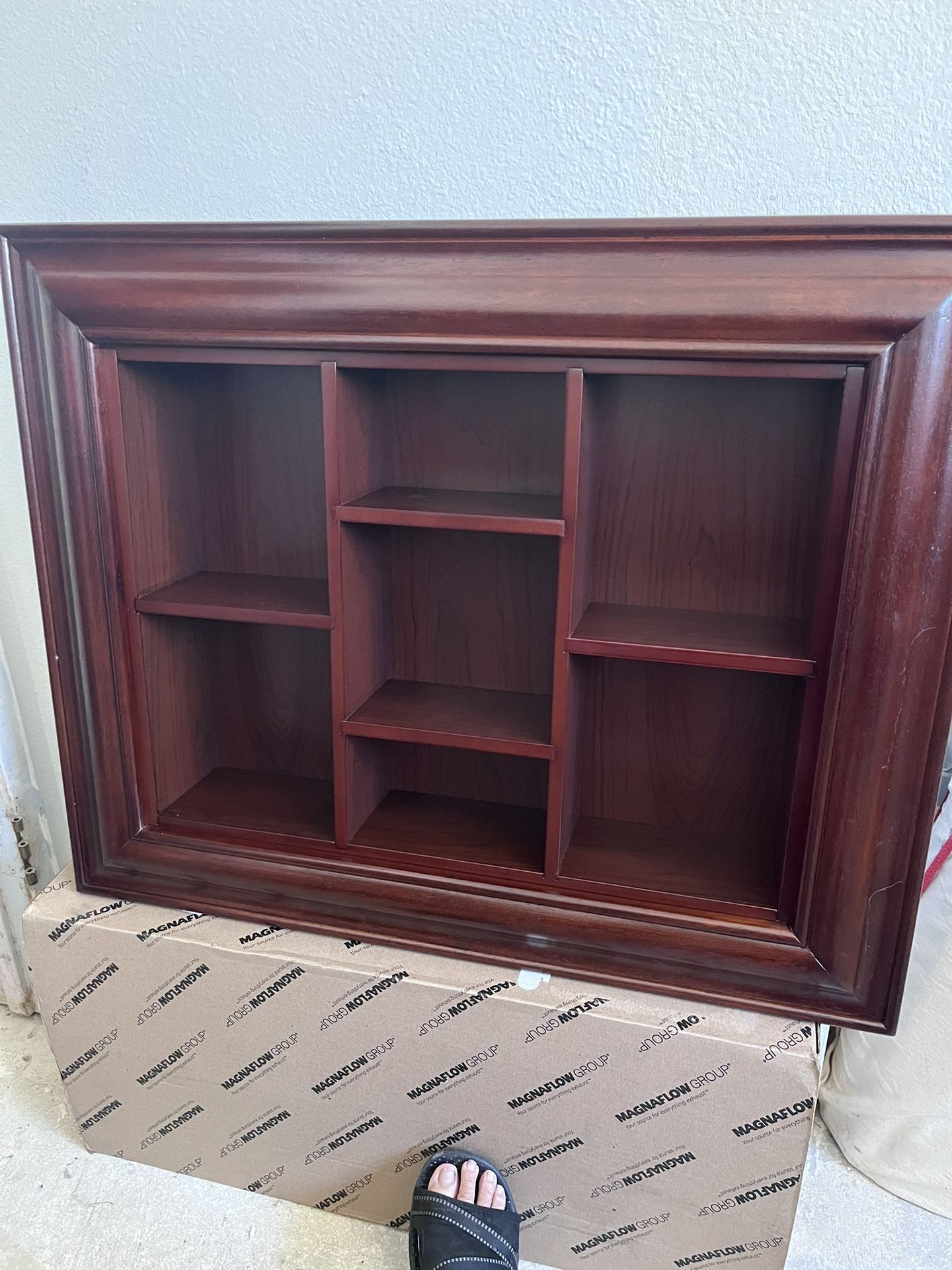 24x30” Wood Curio Shelf - New