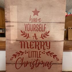 Have Yourself a Merry Little Christmas” Canvas Wall Art – 15” x 11