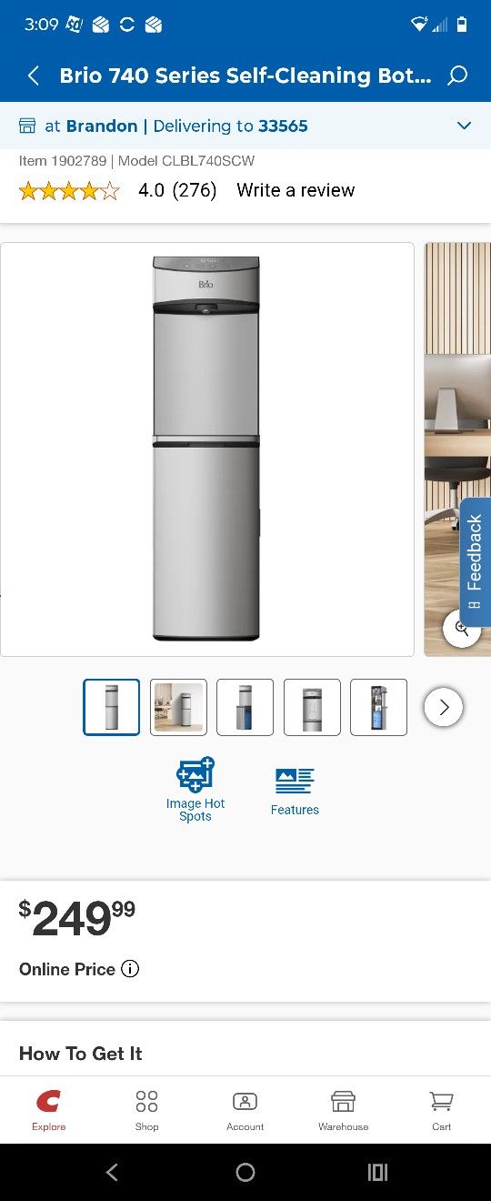 Brio Bottom Load Water Dispenser