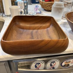 Large Monkeypod wood salad bowl from the Philippines