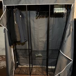 Metal Clothes Rack With Zip Cover