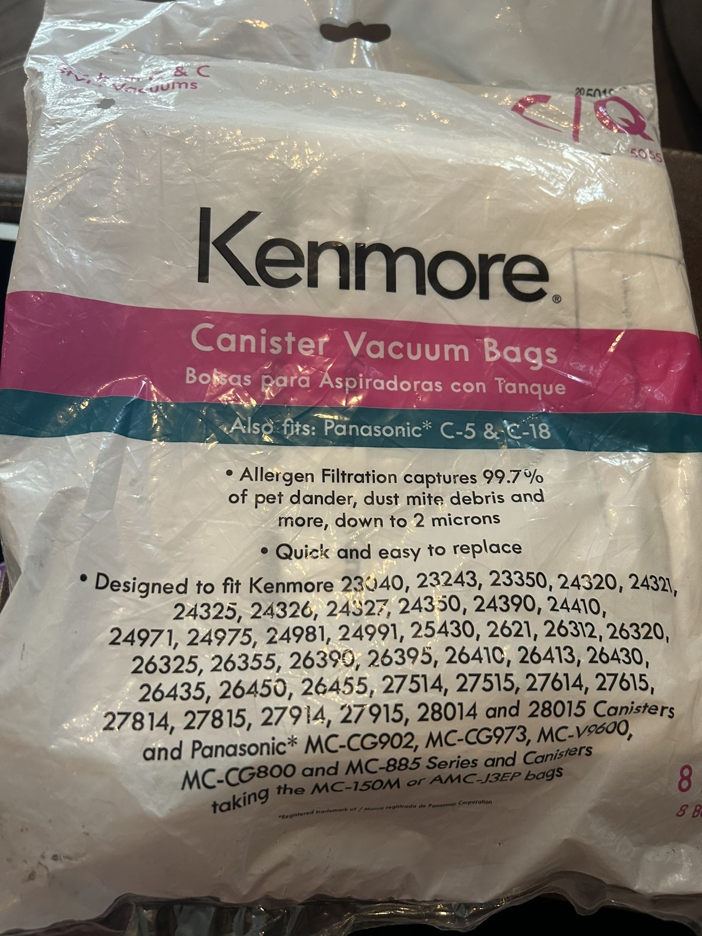 Kenmore bags c/q 20 50104