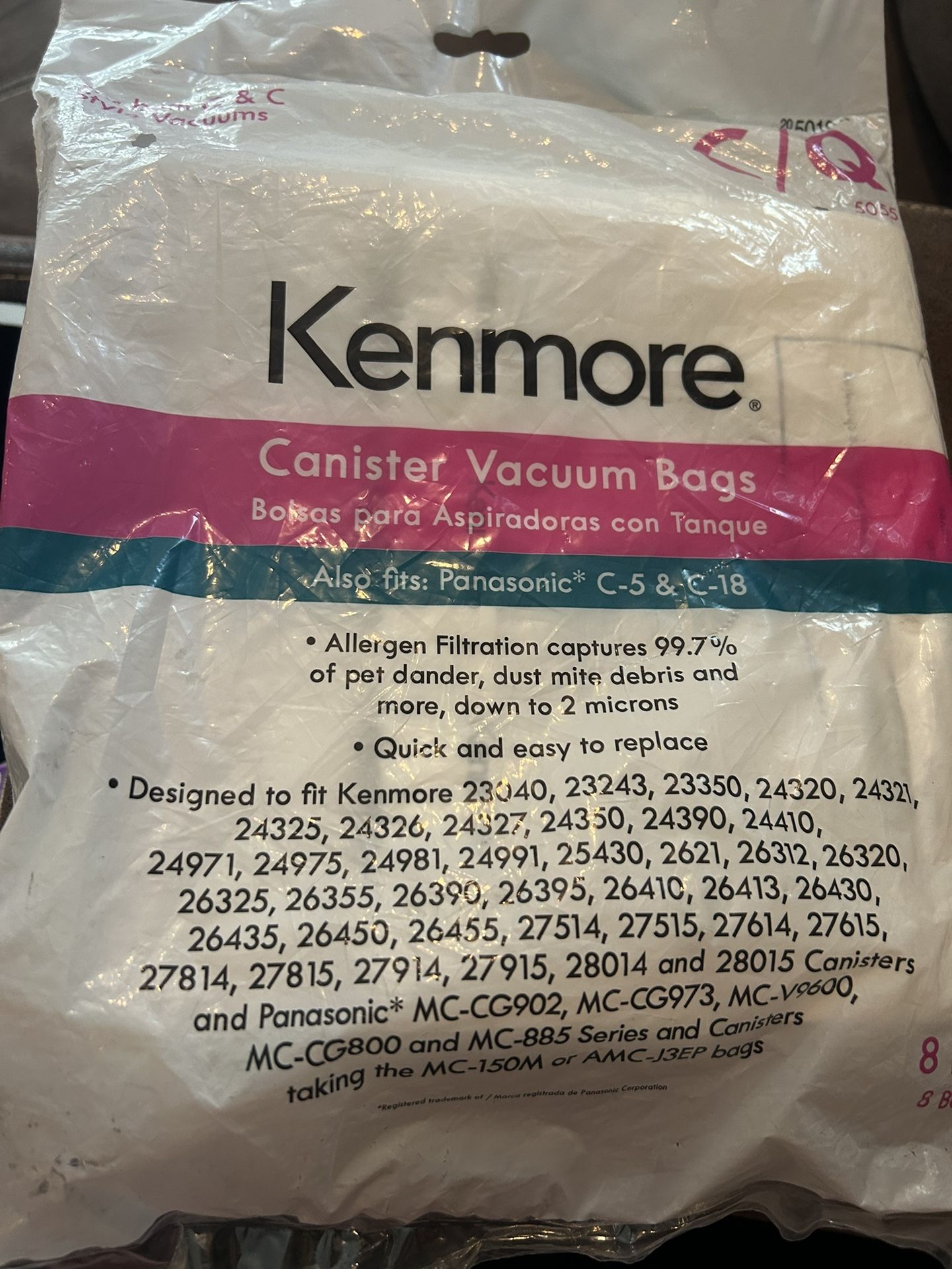 Kenmore bags c/q 20 50104