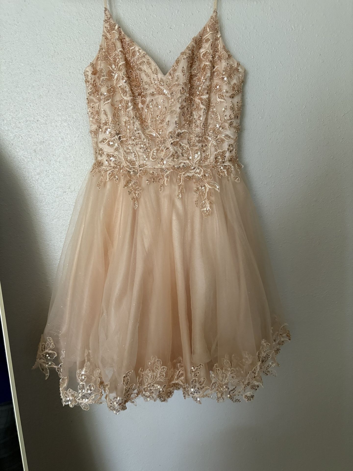 Rose Gold And gold Dress