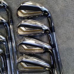 Taylormade Rocketbladez MAX 9 Piece Iron Set. 4-PW, AW, SW. KBS S-Flex. RH. GUC.    