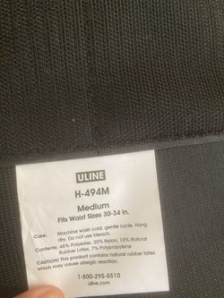 Uline back brace