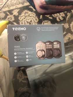 TEEHO TE001 Fingerprint Keyless Entry Door  Deadbolt W/Keypad(Satin Nickel)