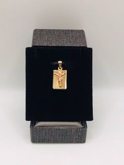 10k DOUBLE SIDED PENDANT