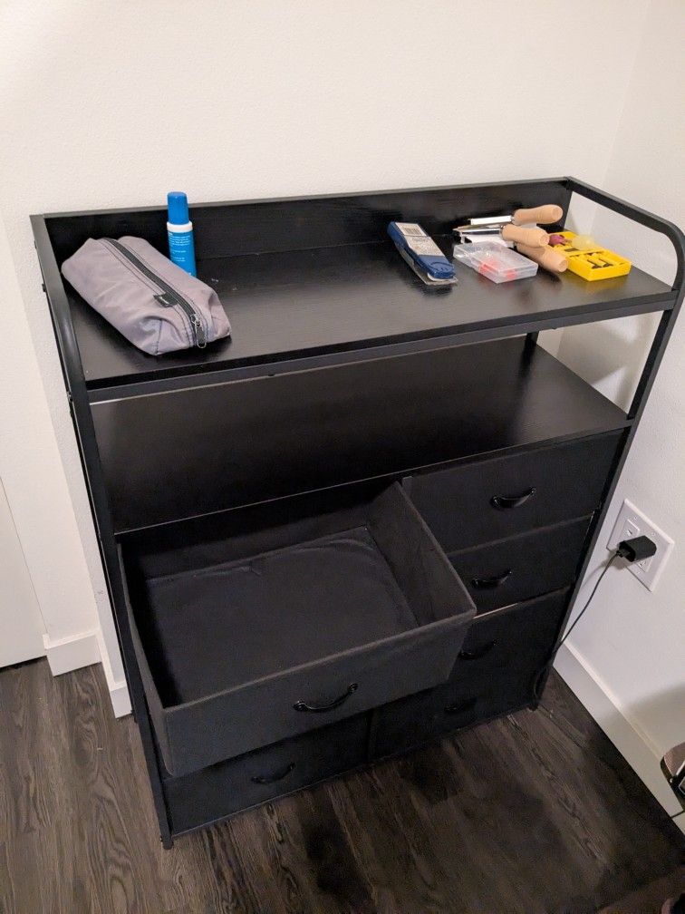 8 Drawer Dresser with Double Shelf