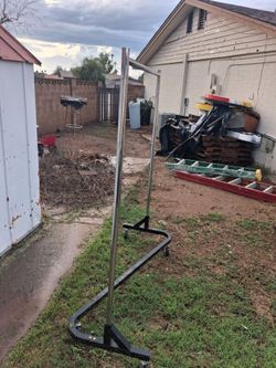 Clothing rack with wheels $40