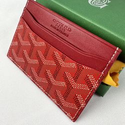Goyard Card Holder Saint Sulpice Mini Wallet Red
