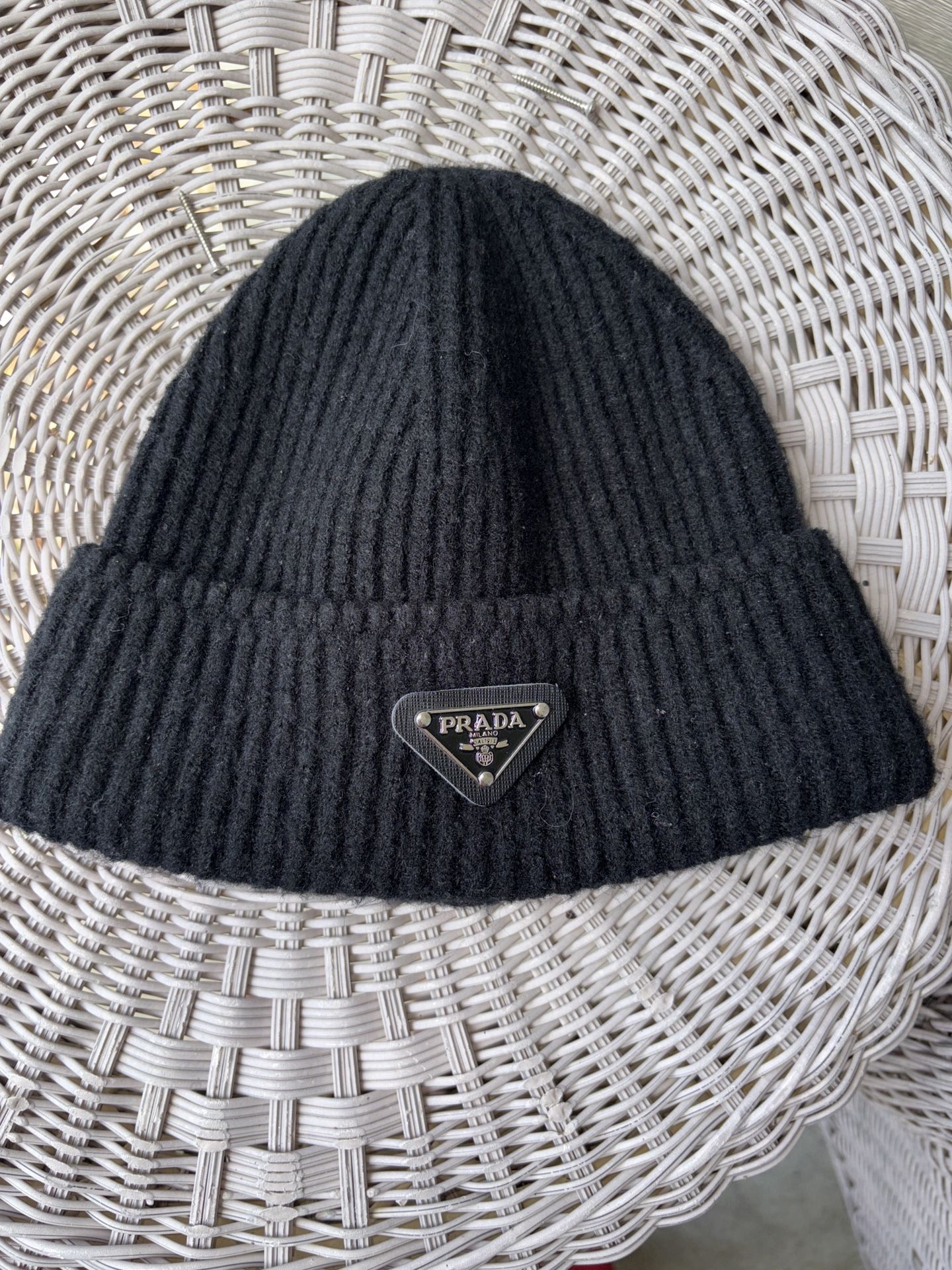 Wool and cashmere beanie