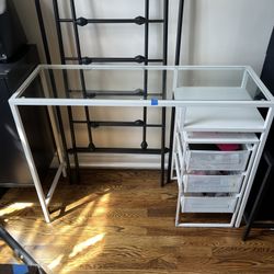 IKEA Laptop Table And Drawer Unit 