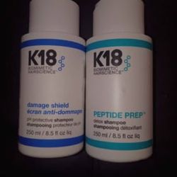 K18 Shampoo Duo - pH protective shampoo & peptide prep detox shampoo
