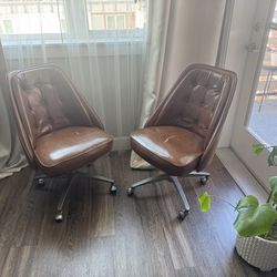 Set Of Vintage Swivel Chairs