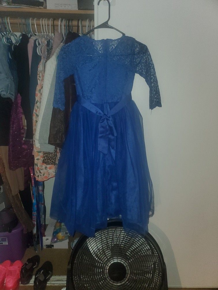 Royal Blue Tully Girls Dress