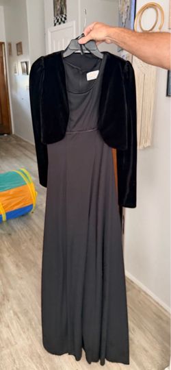 Stage Accents Black Formal Gown + Velvet Bolero – Size 0