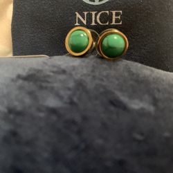 Nice And Bella Turquoise Gold Earrings 