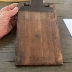 Very old wooden clip board 63/4 x11 great for decoration