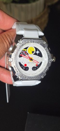 Activa X Invicta Digital Men's Watch - 55mm. White