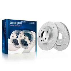2019- 2025 Rear drilled and slotted Rotors For 6 Lug G.M