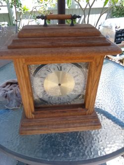 Solid oak clock case