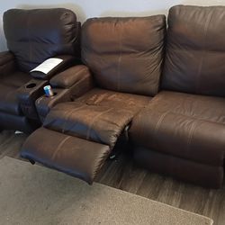 Reclining loveseat and chair