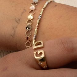 custom gold initials 