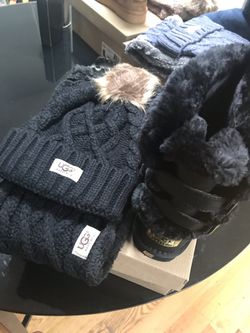 Uggs with hat and scarf
